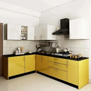 L Shape Modular Kitchen Designing Service