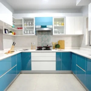 U Shape PVC Modular Kitchen Designing Services